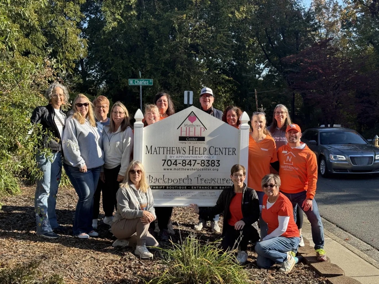 NextHome Paramount team volunteering at Matthews Help Center